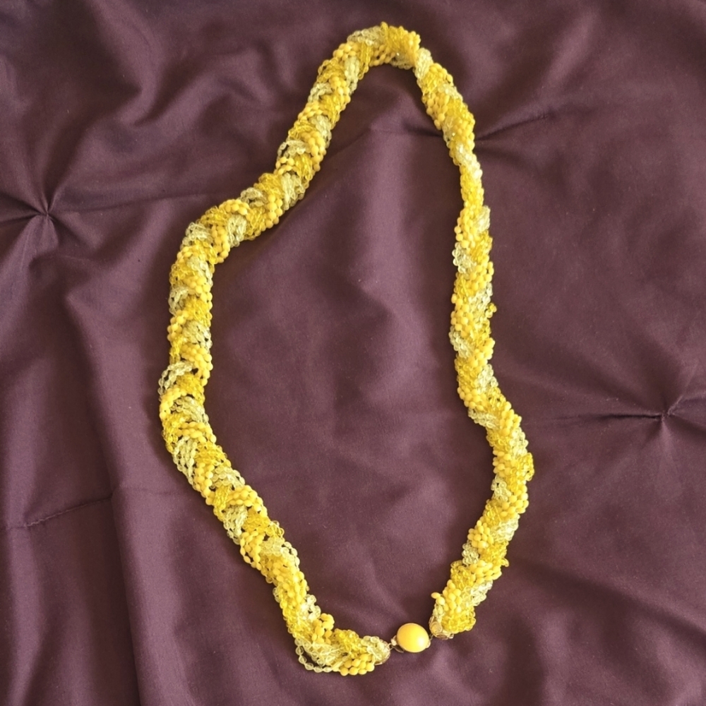 Yellow Beaded Necklace